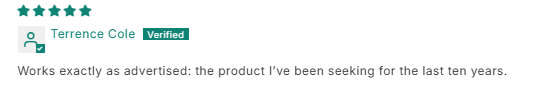 YouTube comment from a customer
